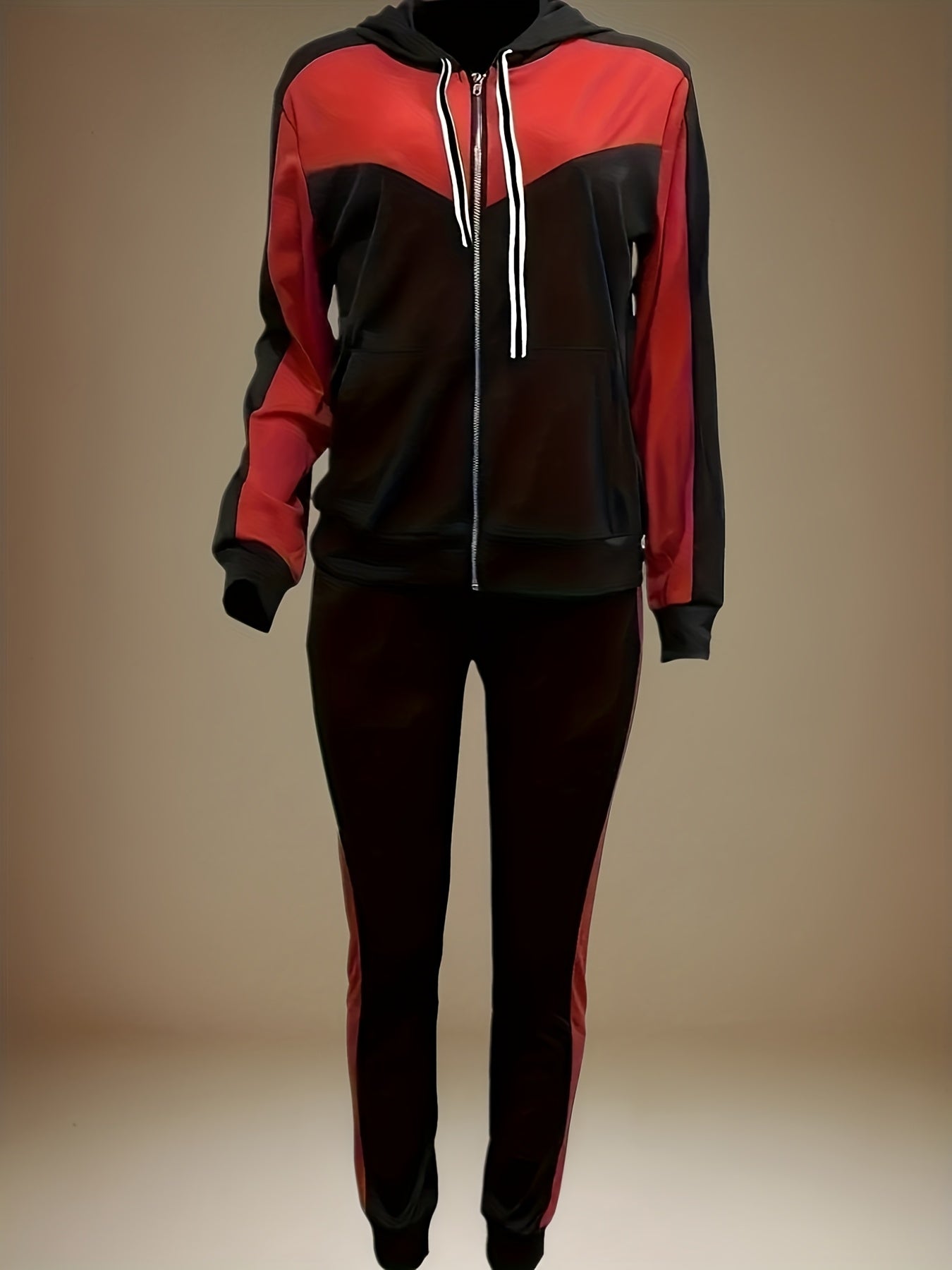 2025 Red & Black Camo Hoodie Set | Women&