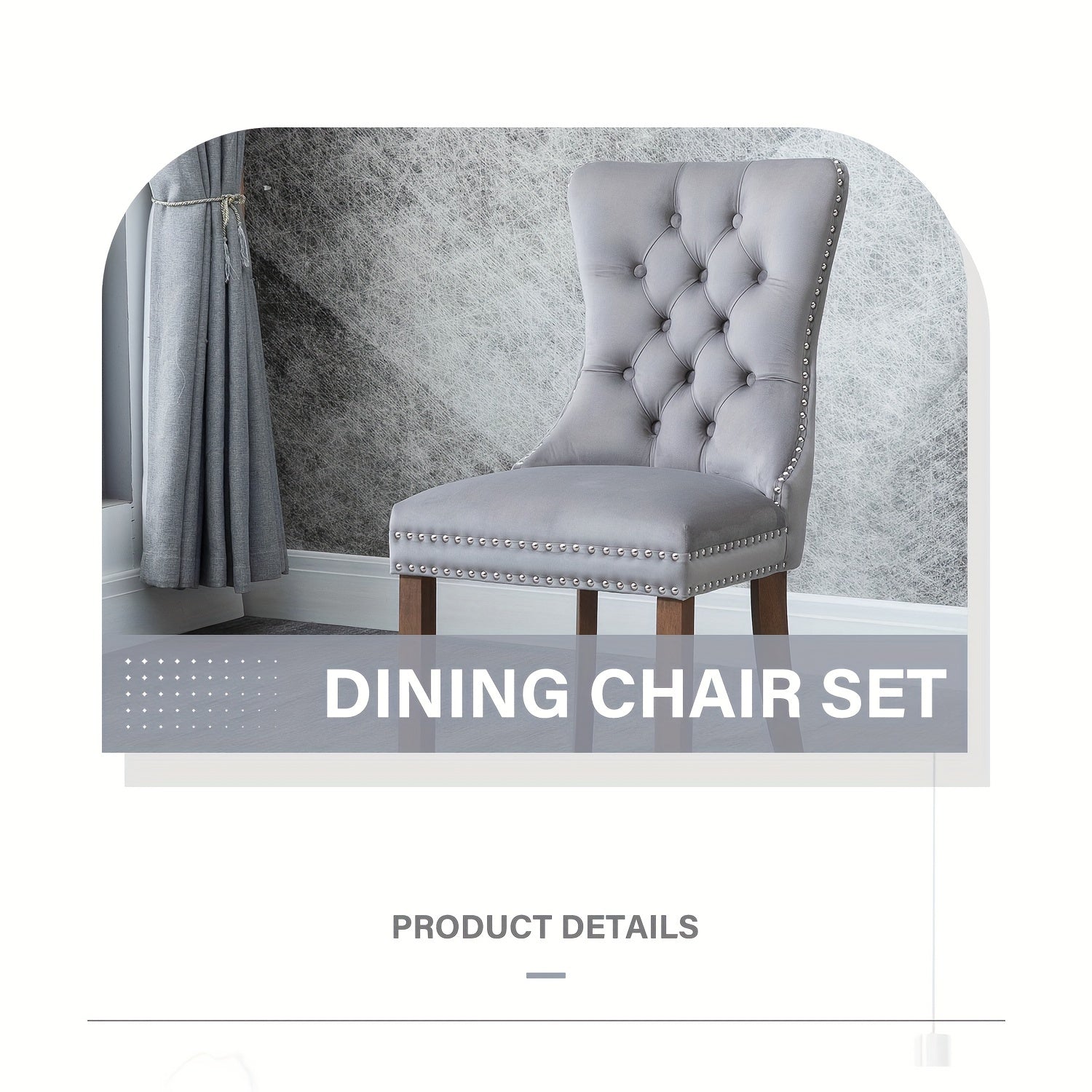Upholstered Dining Room Chairs, Two-piece Set