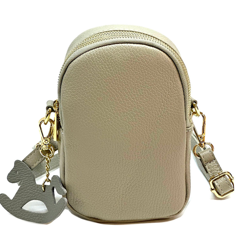 Argelia Mini Cow Leather Crossbody Bag - Made In Italy