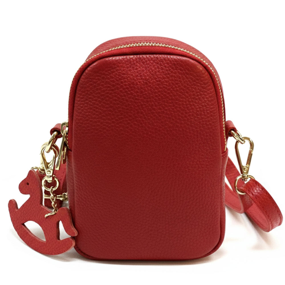 Argelia Mini Cow Leather Crossbody Bag - Made In Italy
