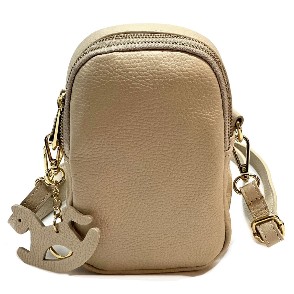 Argelia Mini Cow Leather Crossbody Bag - Made In Italy