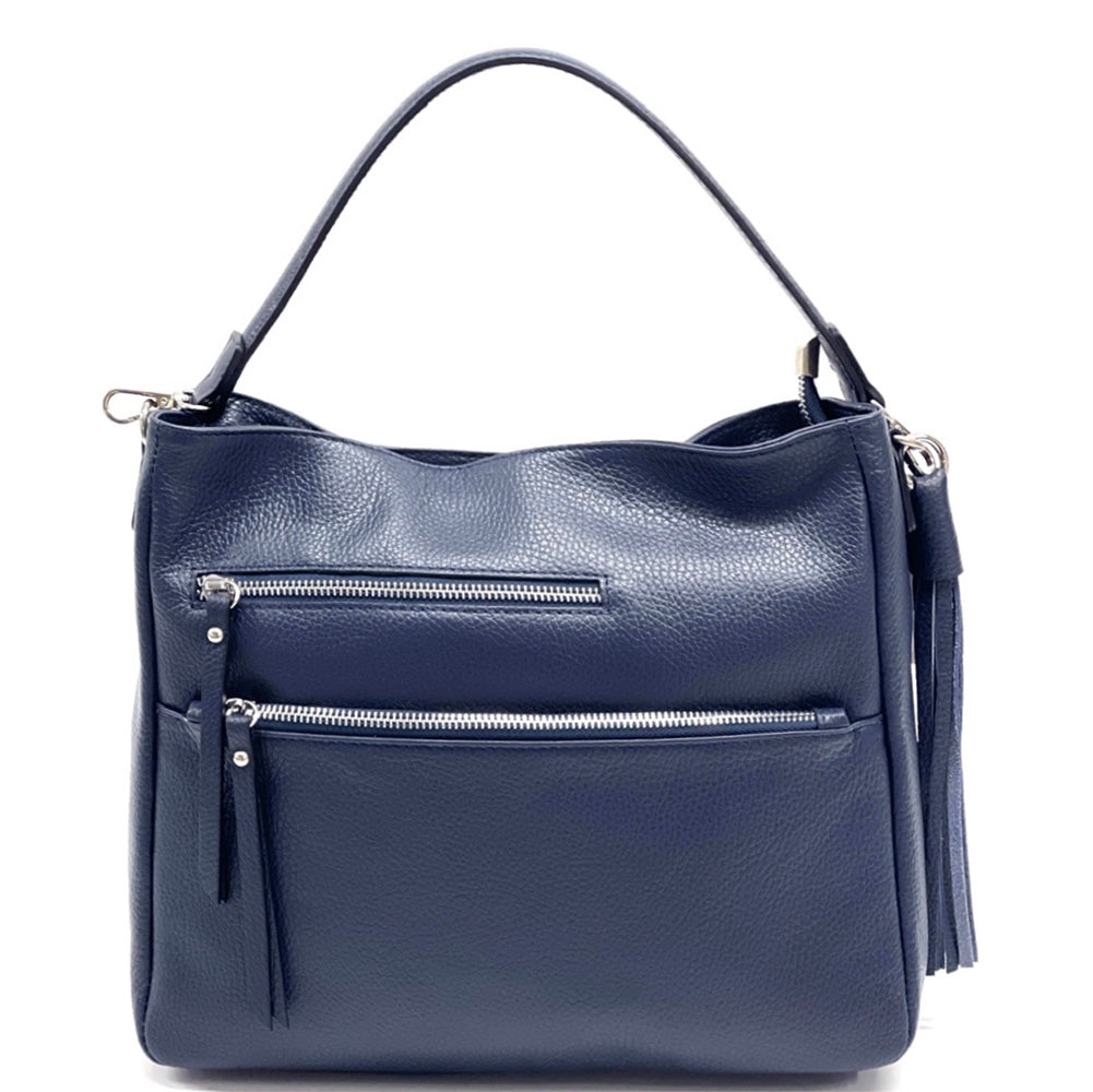Evelyn leather shoulder bag - Made In Italy