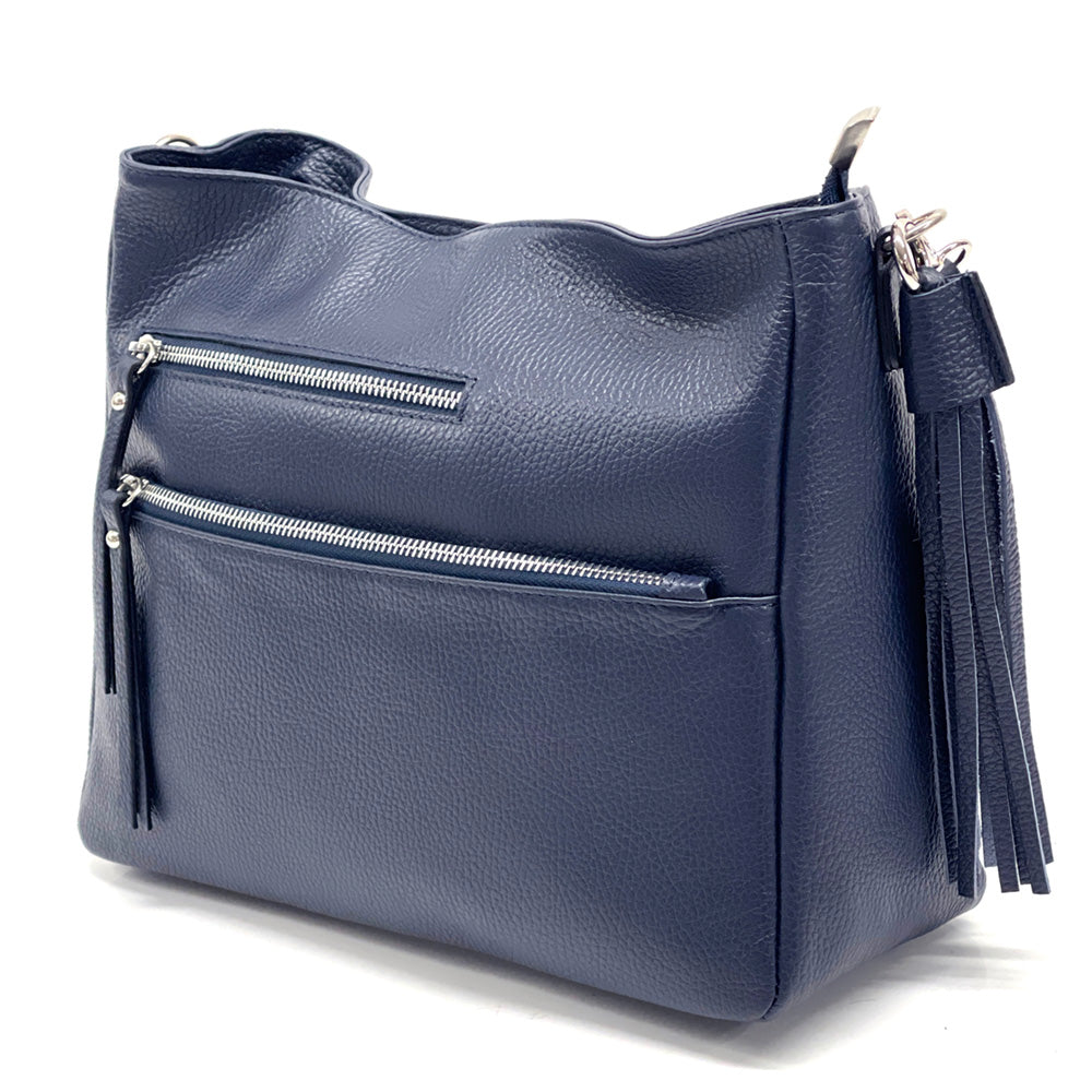 Evelyn leather shoulder bag - Made In Italy