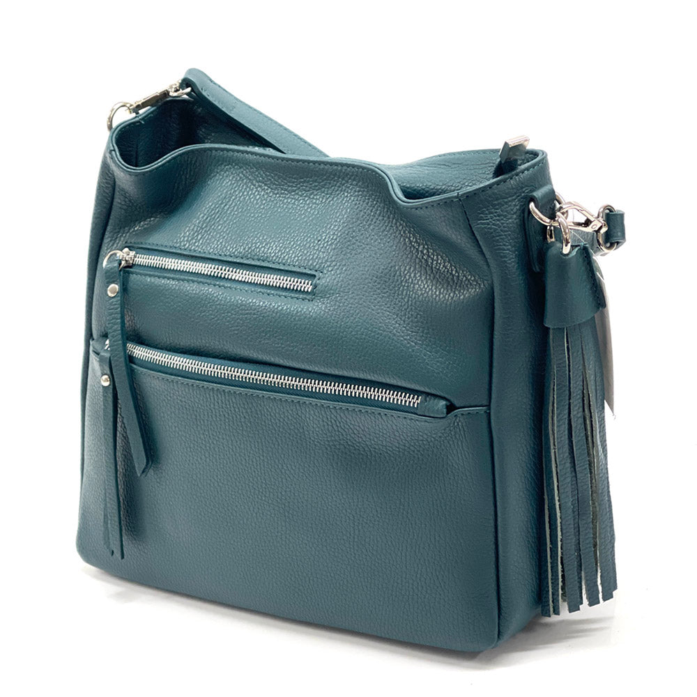 Evelyn leather shoulder bag - Made In Italy