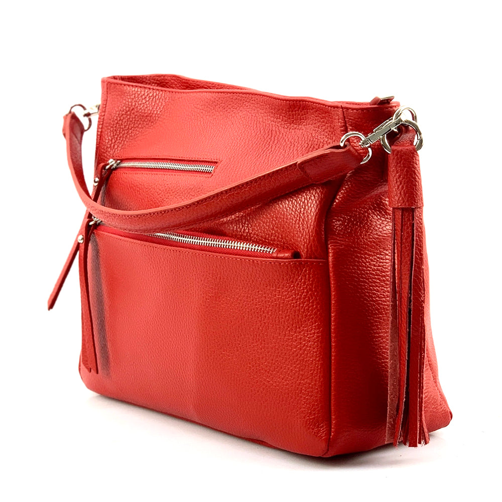 Evelyn leather shoulder bag - Made In Italy