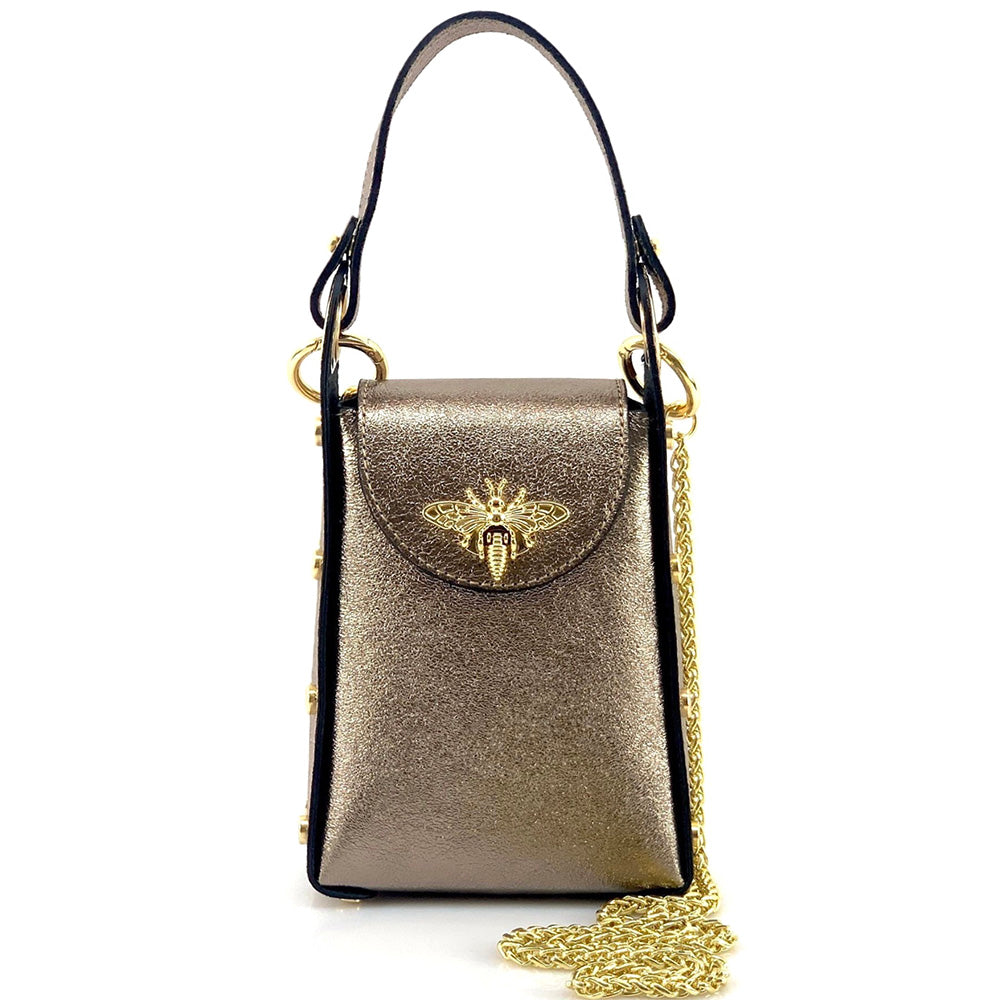 Bobbi leather Handbag - Made In Italy