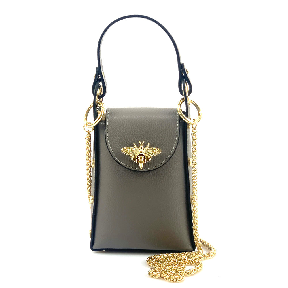 Bobbi leather Handbag - Made In Italy