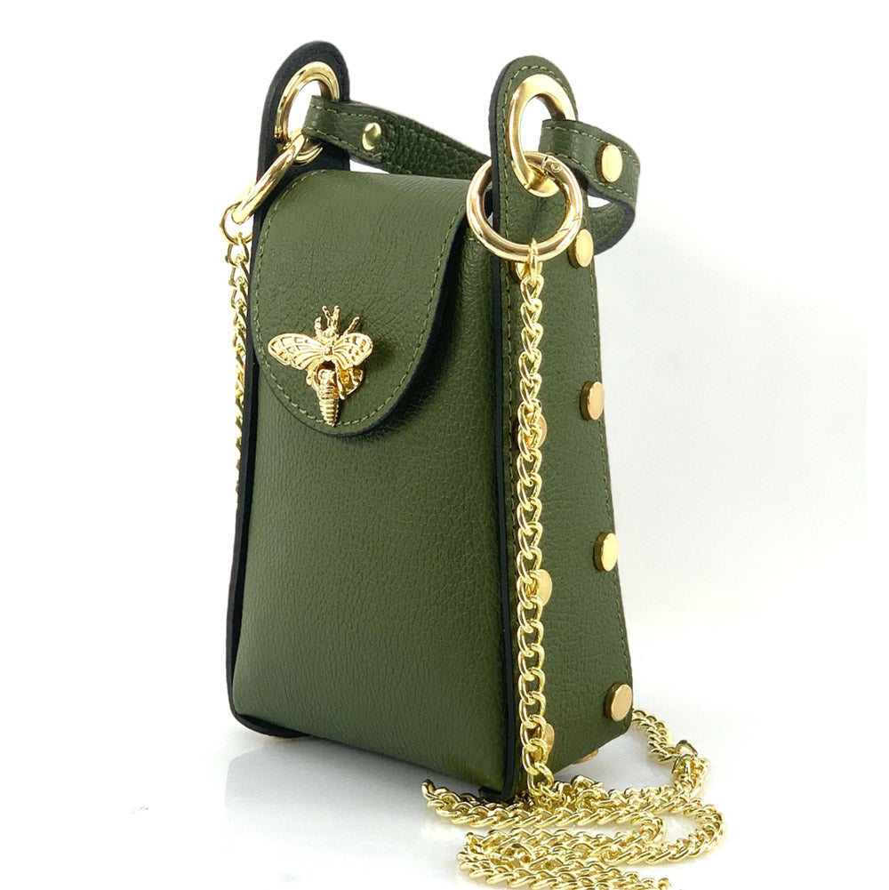 Bobbi leather Handbag - Made In Italy