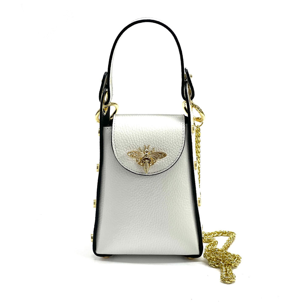 Bobbi leather Handbag - Made In Italy