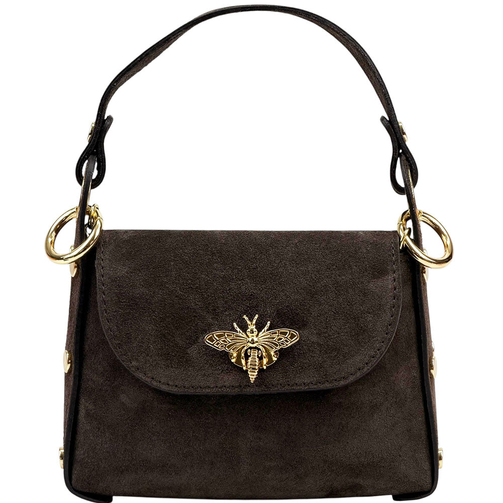 Virginia Suede Leather Mini Bag - Made In Italy