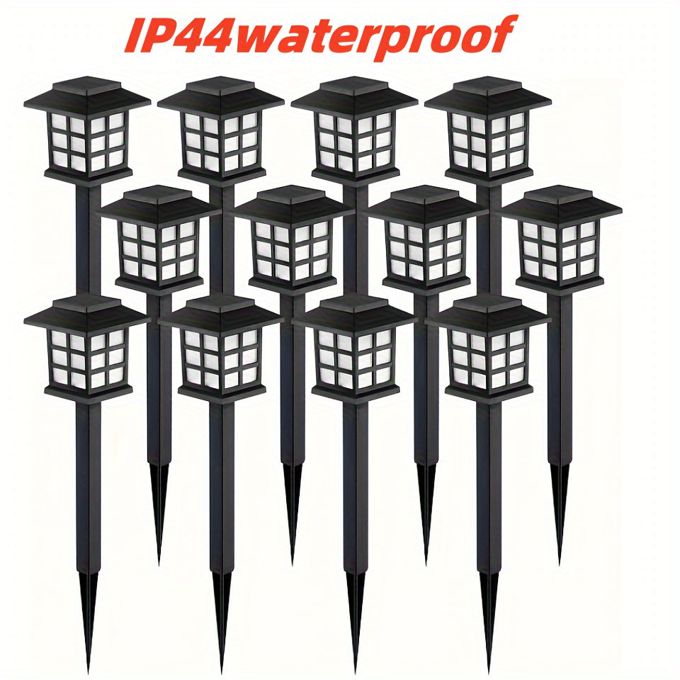 Outdoor Elegance | Solar Outdoor Pathway Lights - Modern Metal Garden Lighting, Solar-Powered