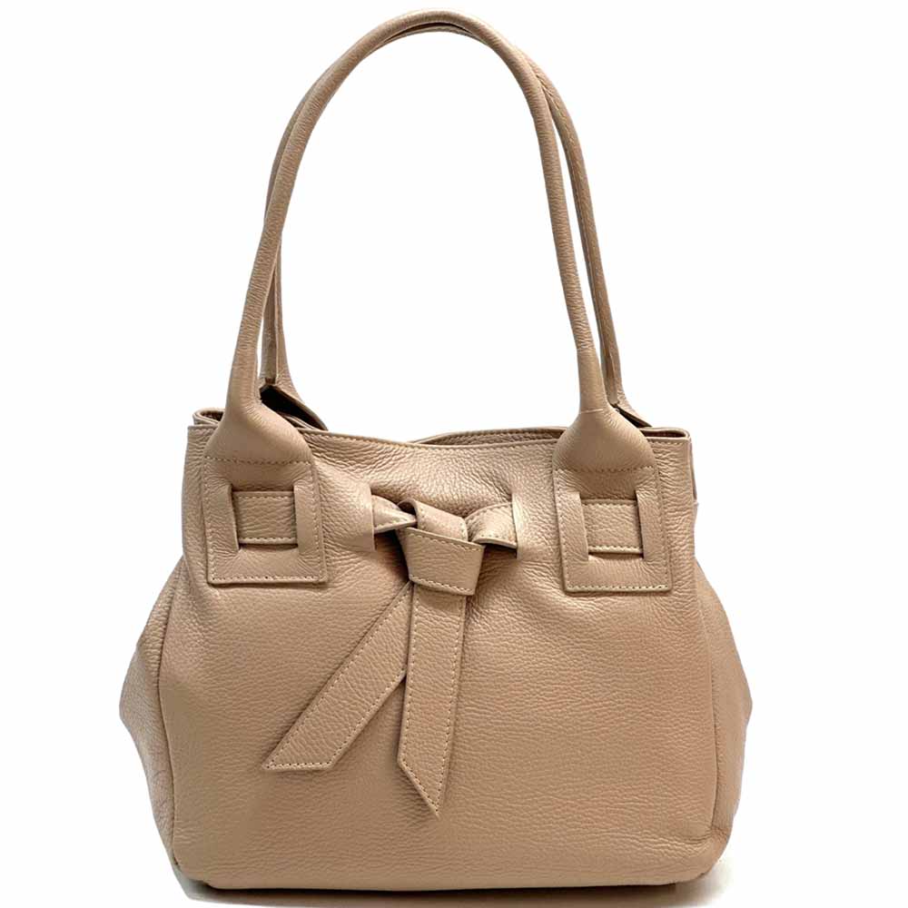 Daria Leather Shoulder Bag - Made In Italy