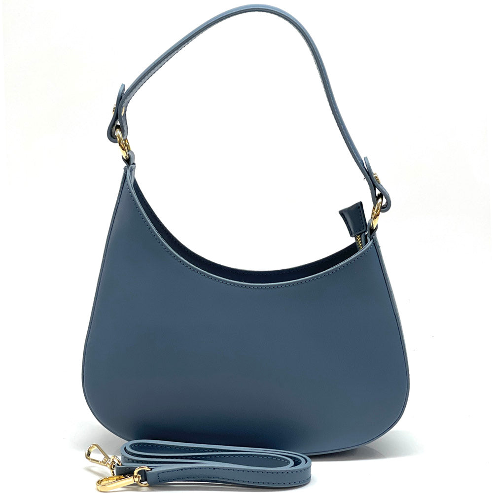 Eva Small Hobo Leather Bag - Made In Italy