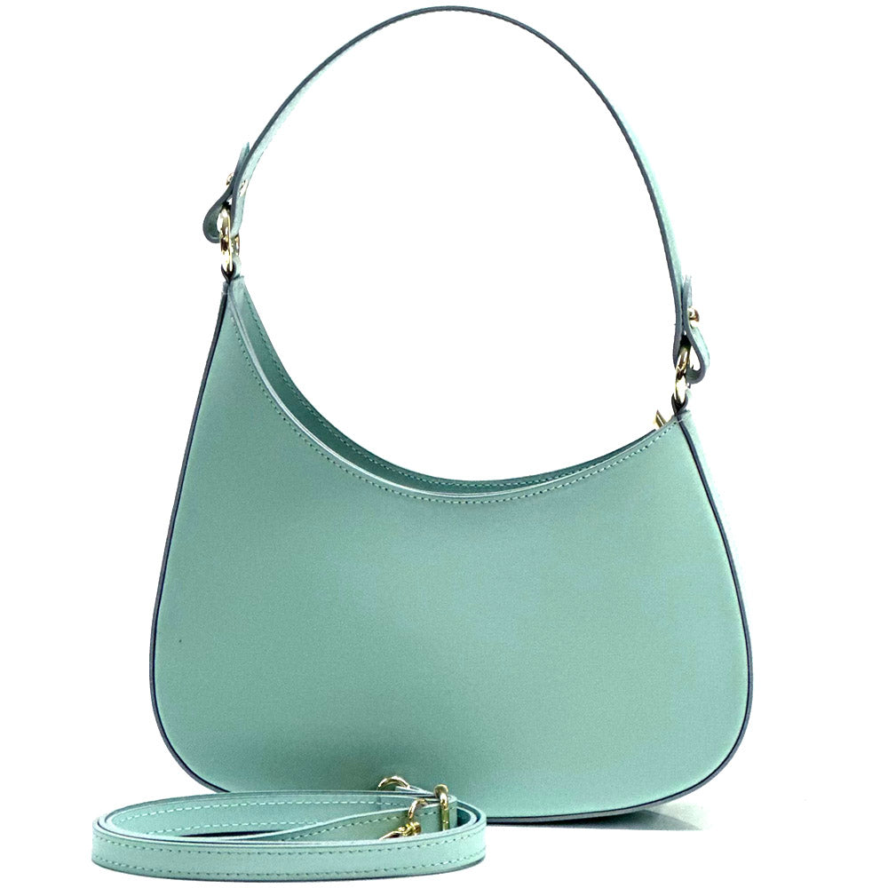 Eva Small Hobo Leather Bag - Made In Italy