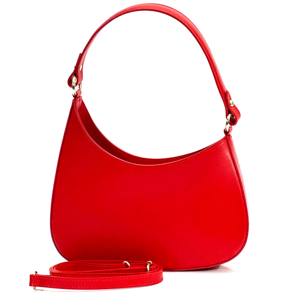 Eva Small Hobo Leather Bag - Made In Italy