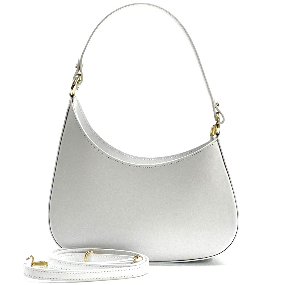 Eva Small Hobo Leather Bag - Made In Italy