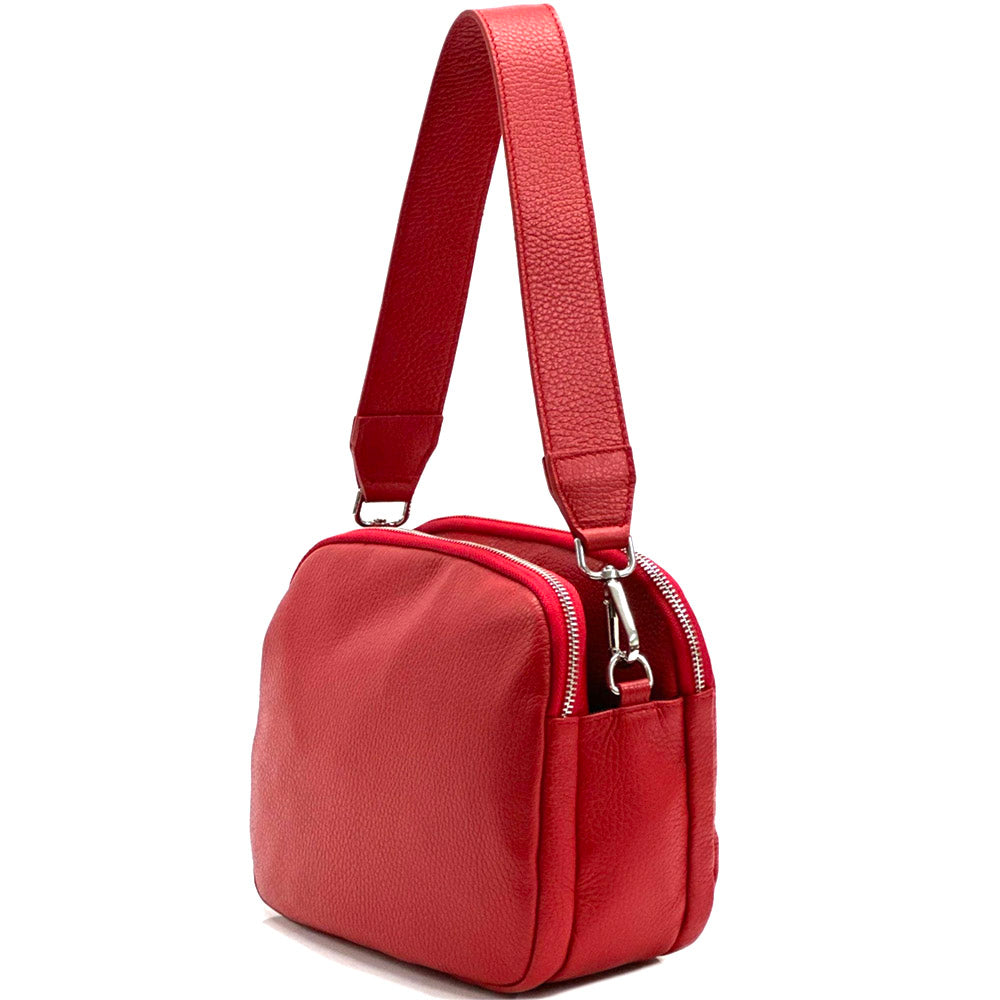 Prisca Leather Shoulder Bag - Made In Italy