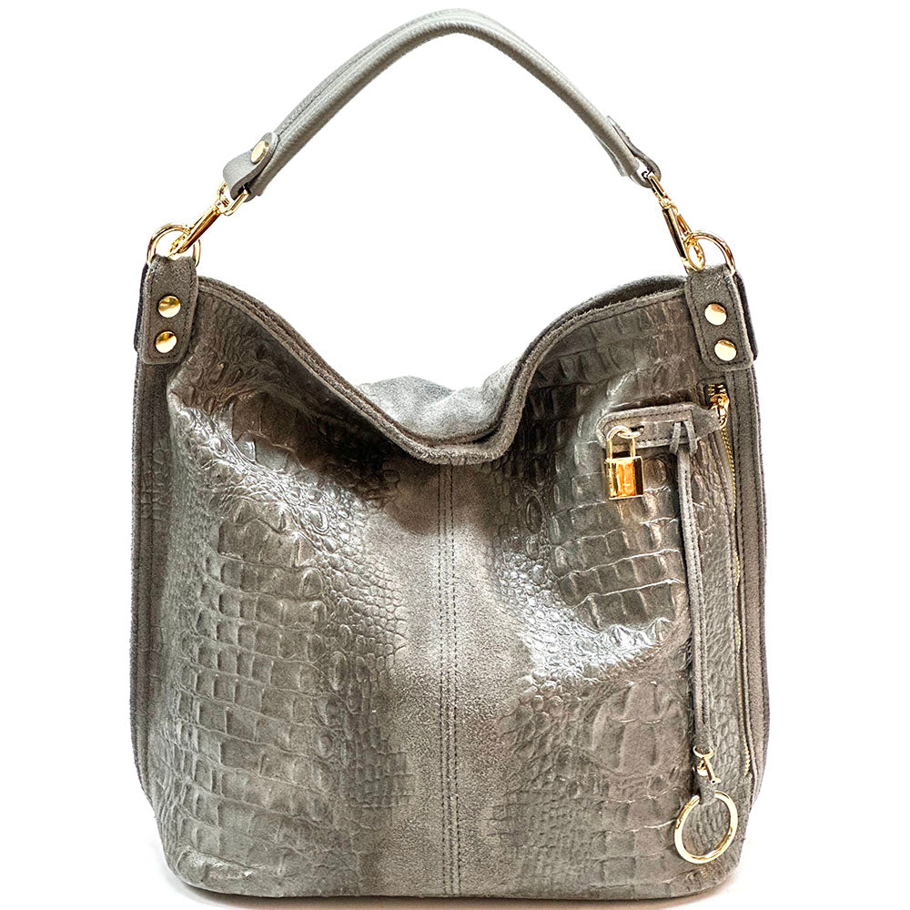 Selene S Leather Hobo Bag - Made In Italy