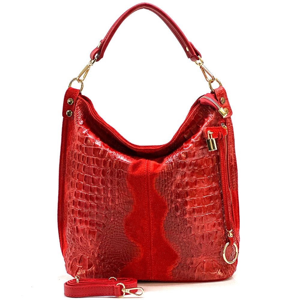 Selene S Leather Hobo Bag - Made In Italy