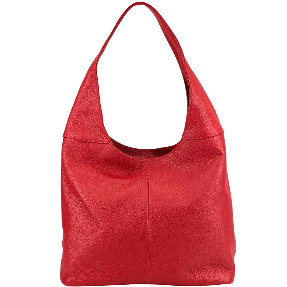 Caïssa Cow Leather Hobo Shoulder Bag - Made In Italy