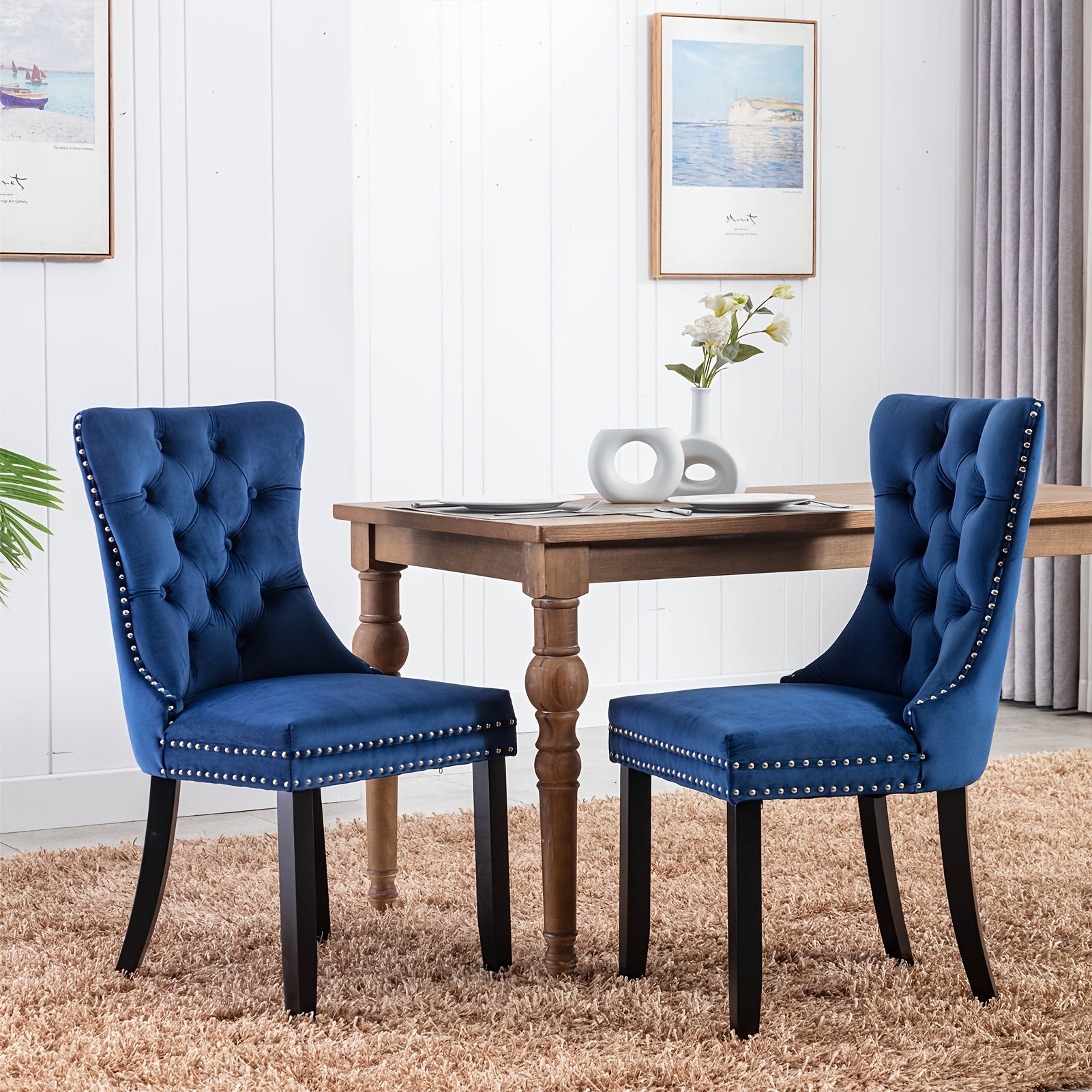 Upholstered Dining Room Chairs, Two-piece Set