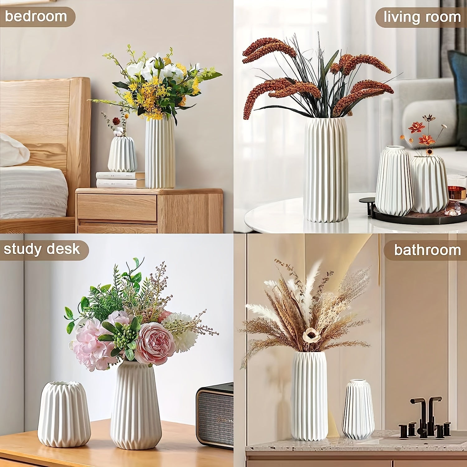 3pcs Set of Ceramic Vases