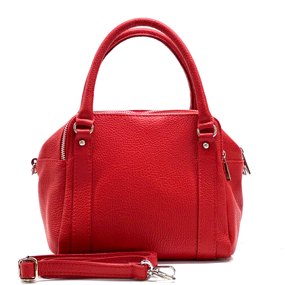 Maica Leather Boston Bag - Made In Italy