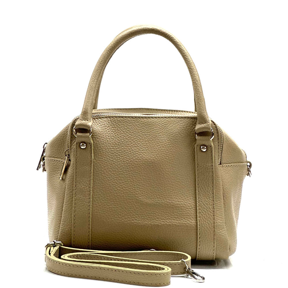 Maica Leather Boston Bag - Made In Italy