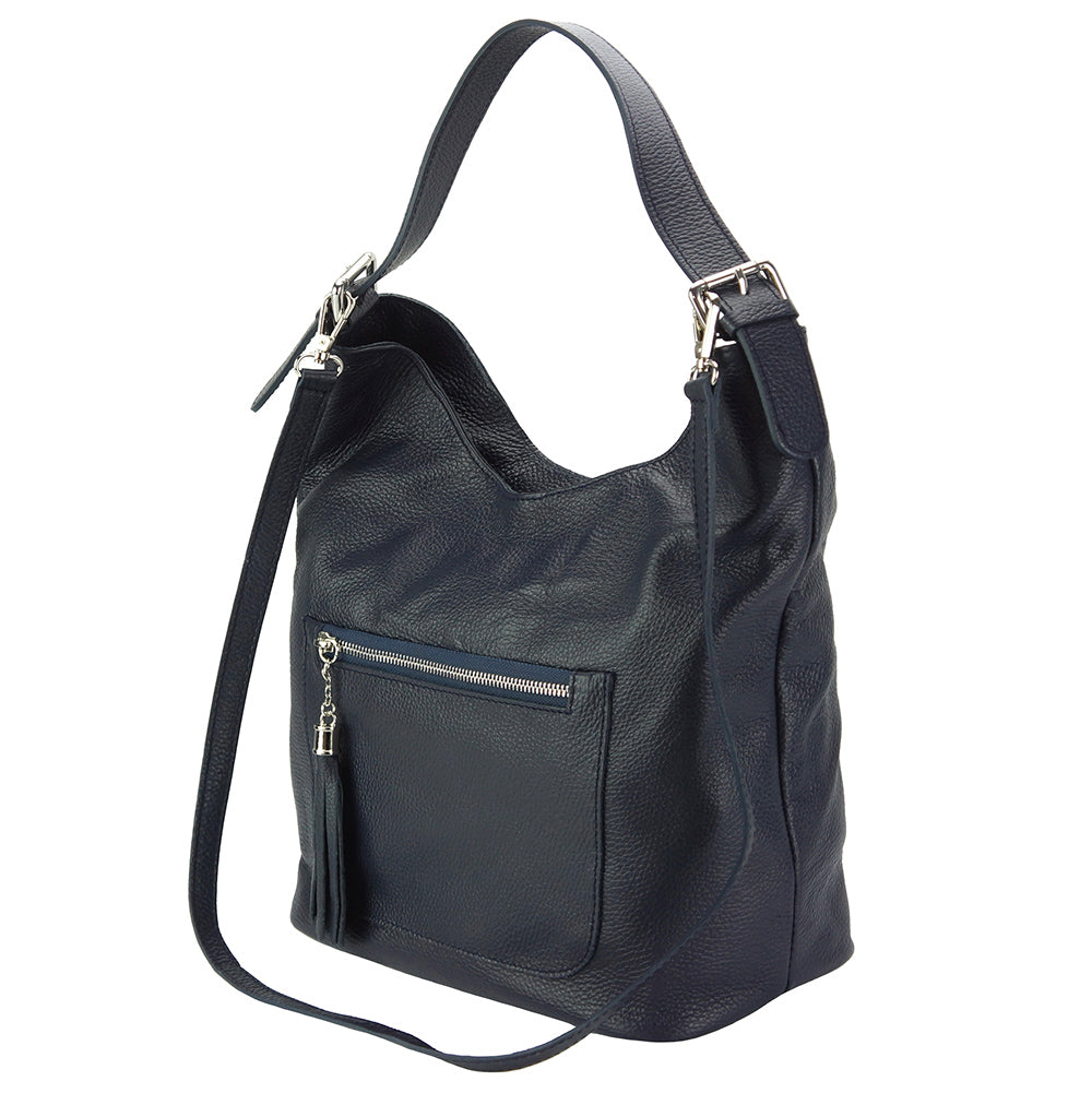Marita leather Shoulder bag - Made In Italy