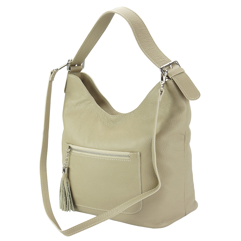Marita leather Shoulder bag - Made In Italy