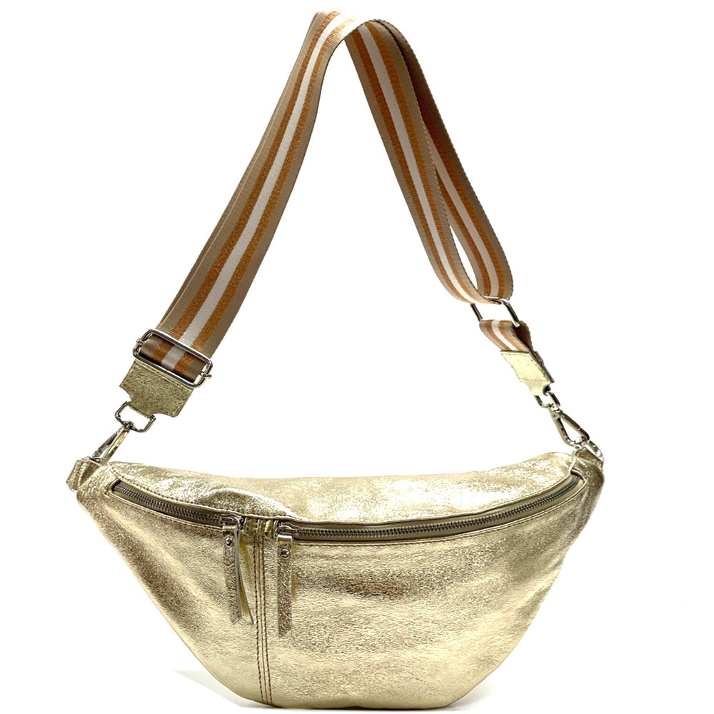 Wanda T Crossbody and Belt Bag in Genuine Leather - Made In Italy