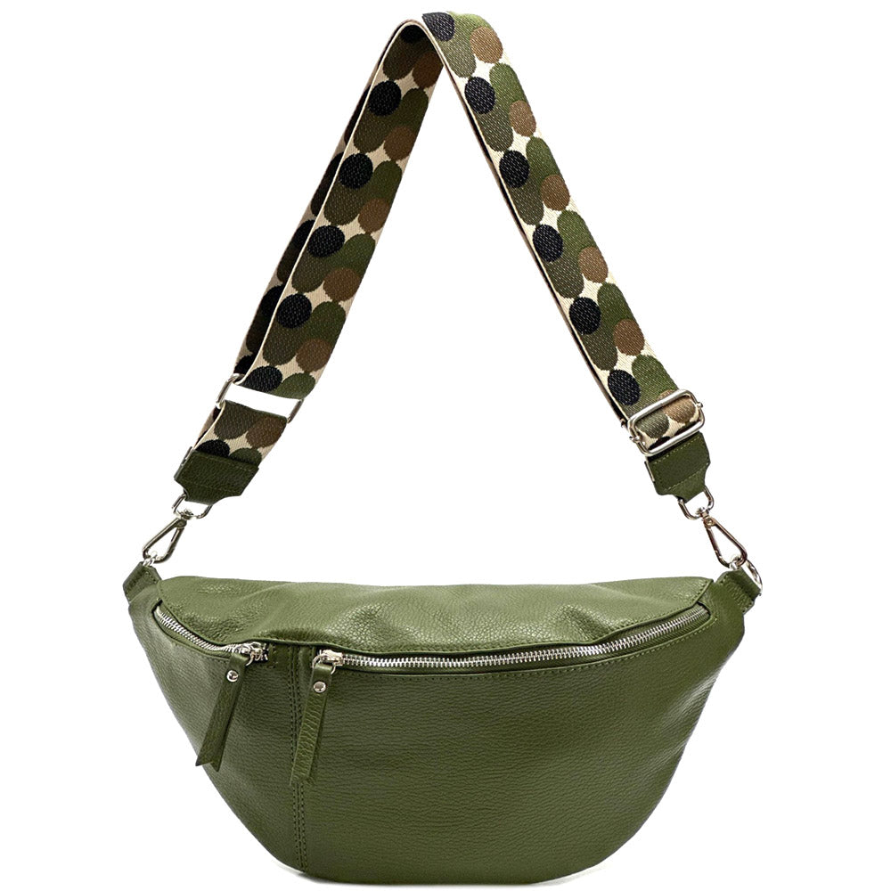 Wanda T Crossbody and Belt Bag in Genuine Leather - Made In Italy