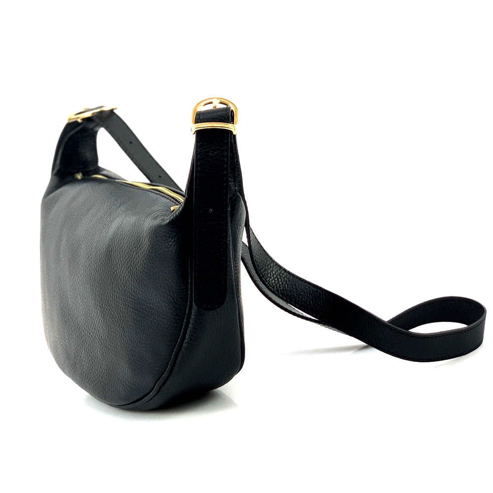 Emmaline Small Hobo leather bag - Made In Italy