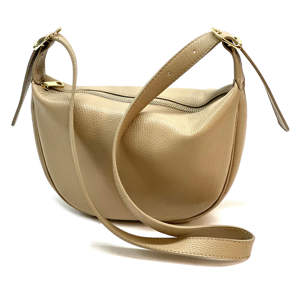 Emmaline Small Hobo leather bag - Made In Italy