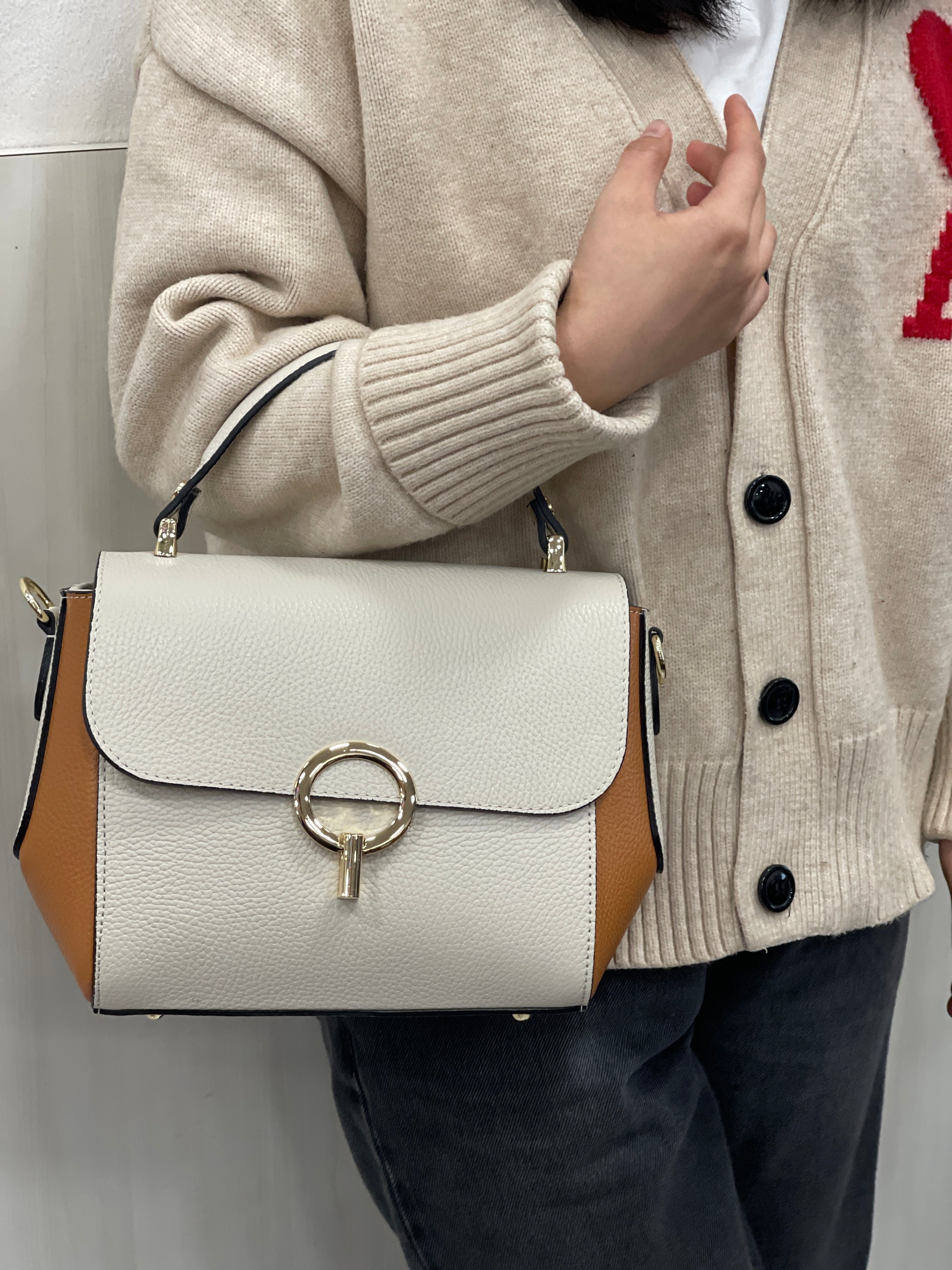 Kimberly Leather Handbag - Made In Italy