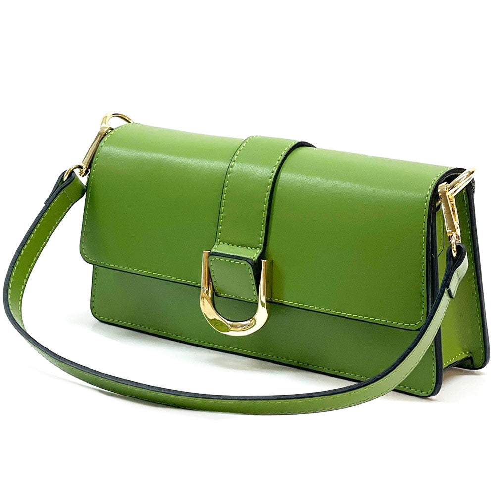 Maia cow Leather shoulder bag - Made In Italy