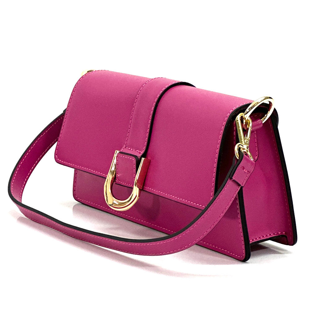 Maia cow Leather shoulder bag - Made In Italy