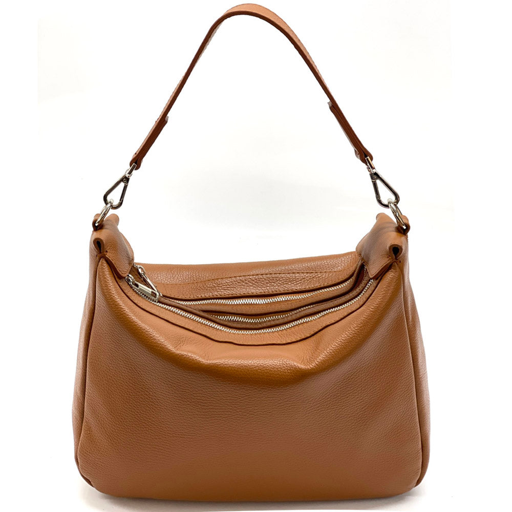 Assunta leather shoulder bag - Made In Italy