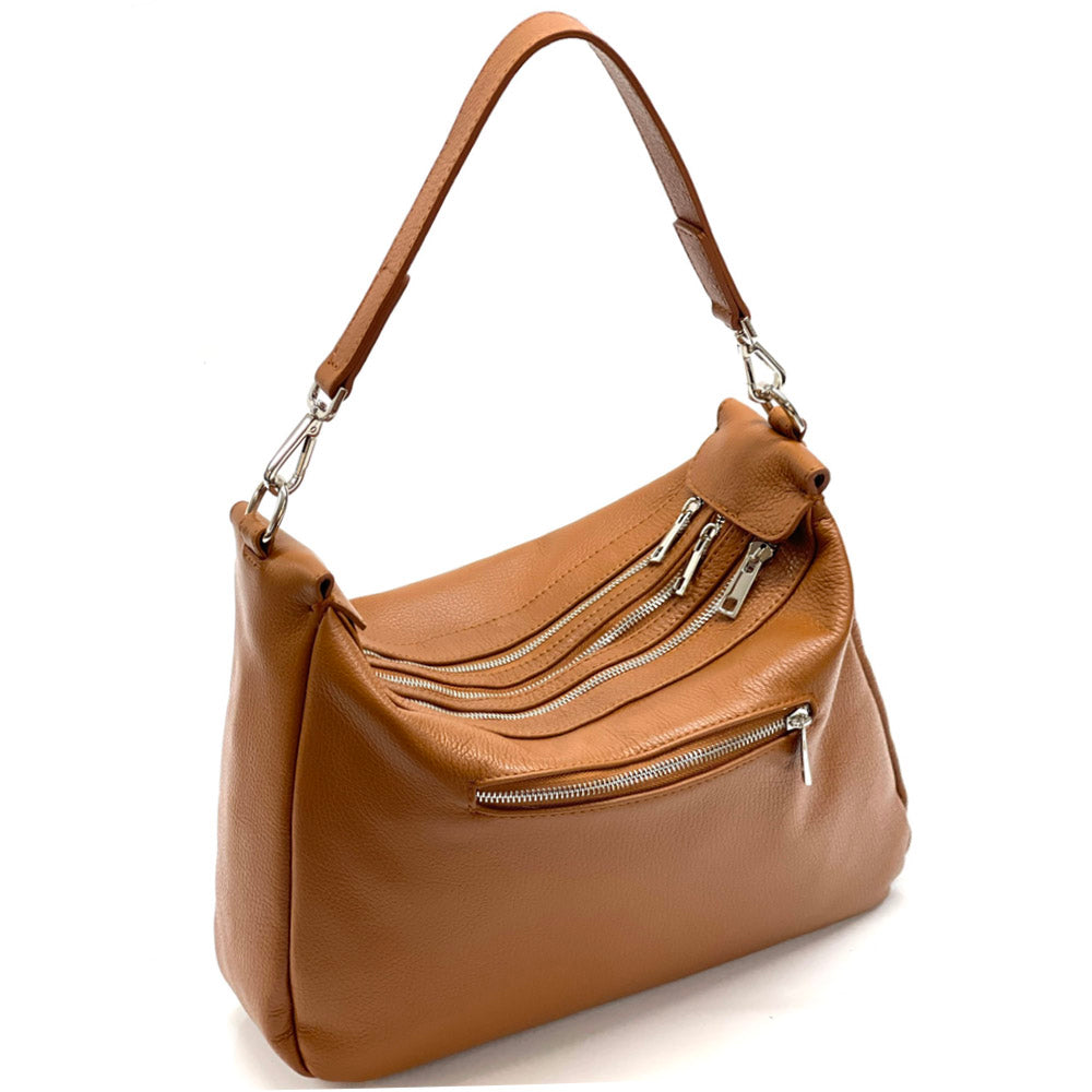 Assunta leather shoulder bag - Made In Italy