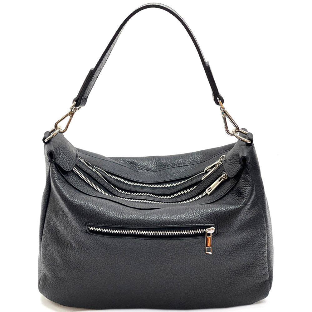 Assunta leather shoulder bag - Made In Italy