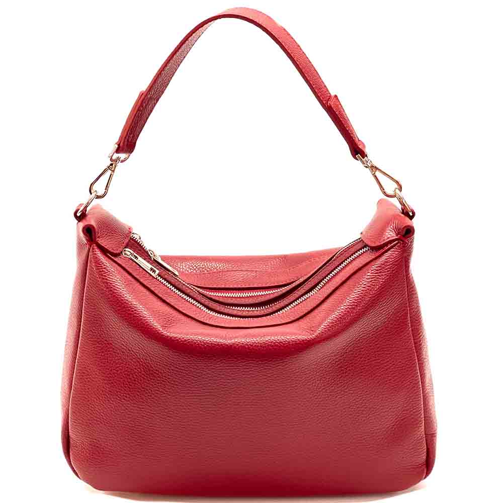Assunta leather shoulder bag - Made In Italy