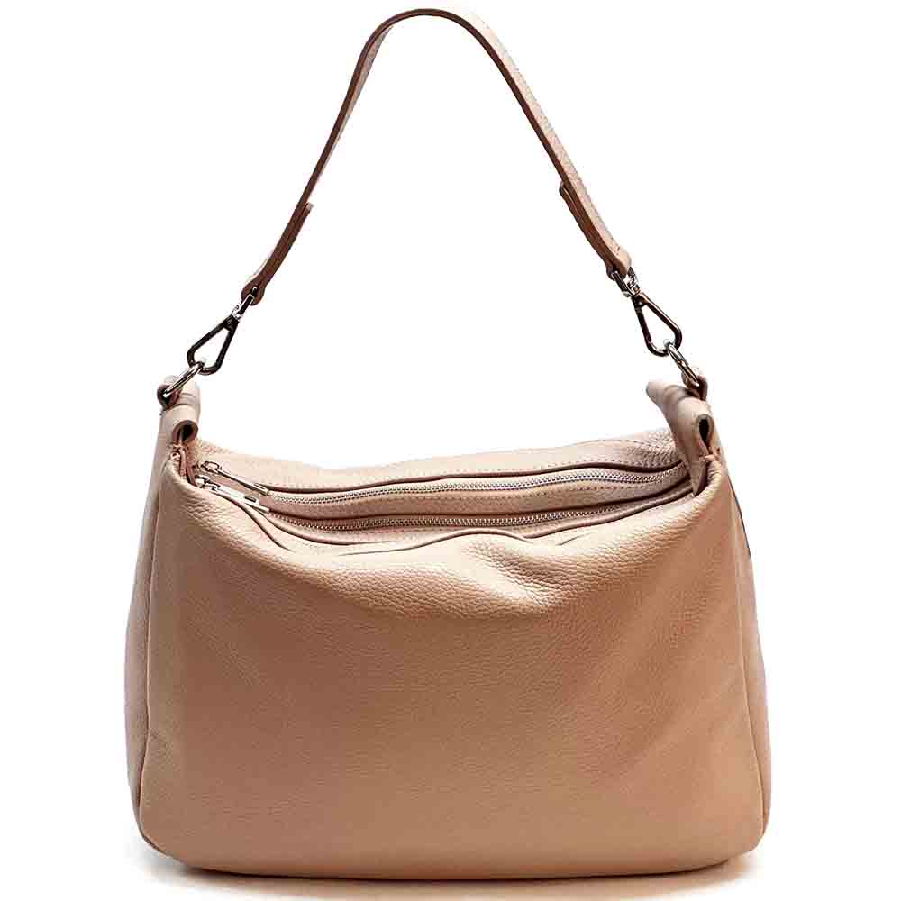 Assunta leather shoulder bag - Made In Italy