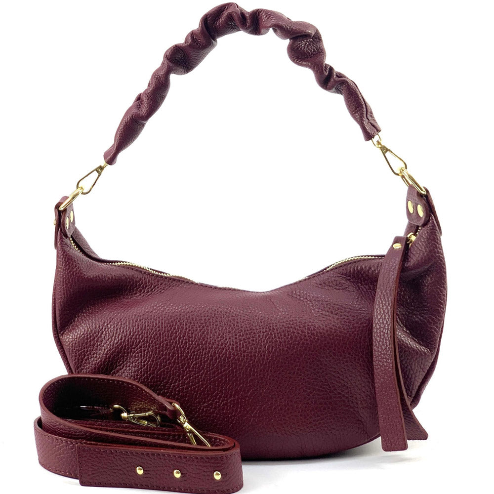 Tara Small Hobo Leather Bag - Made In Italy