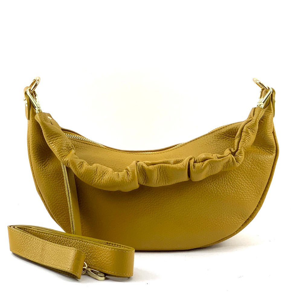 Tara Small Hobo Leather Bag - Made In Italy