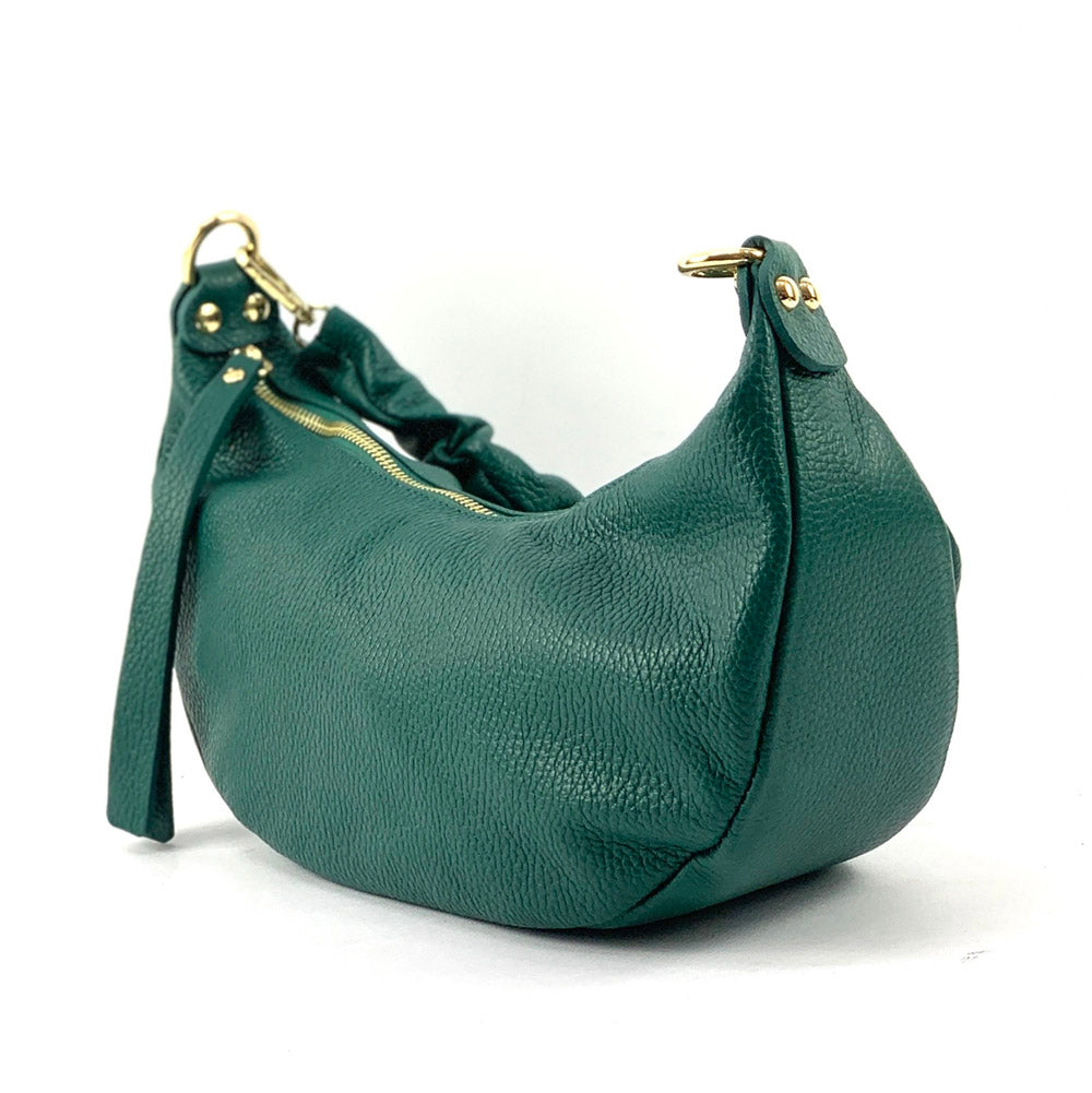 Tara Small Hobo Leather Bag - Made In Italy