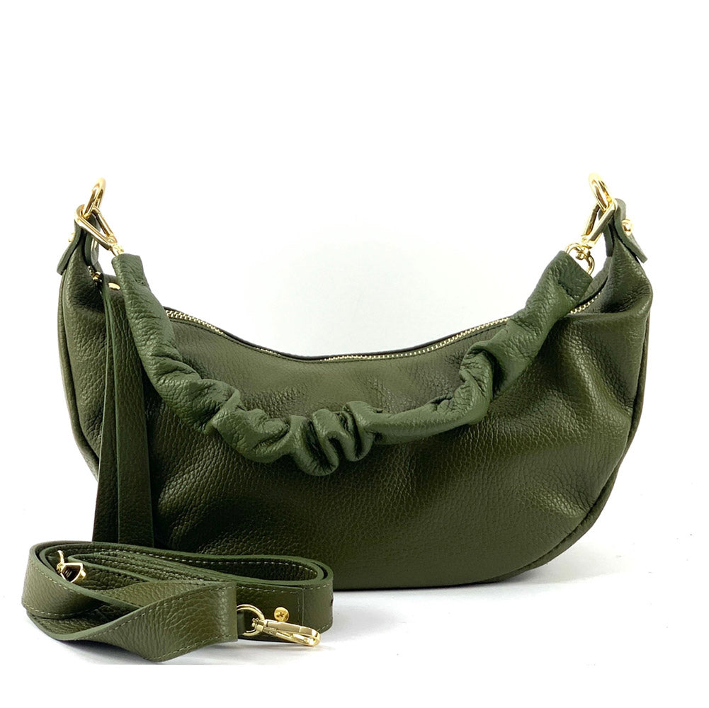 Tara Small Hobo Leather Bag - Made In Italy