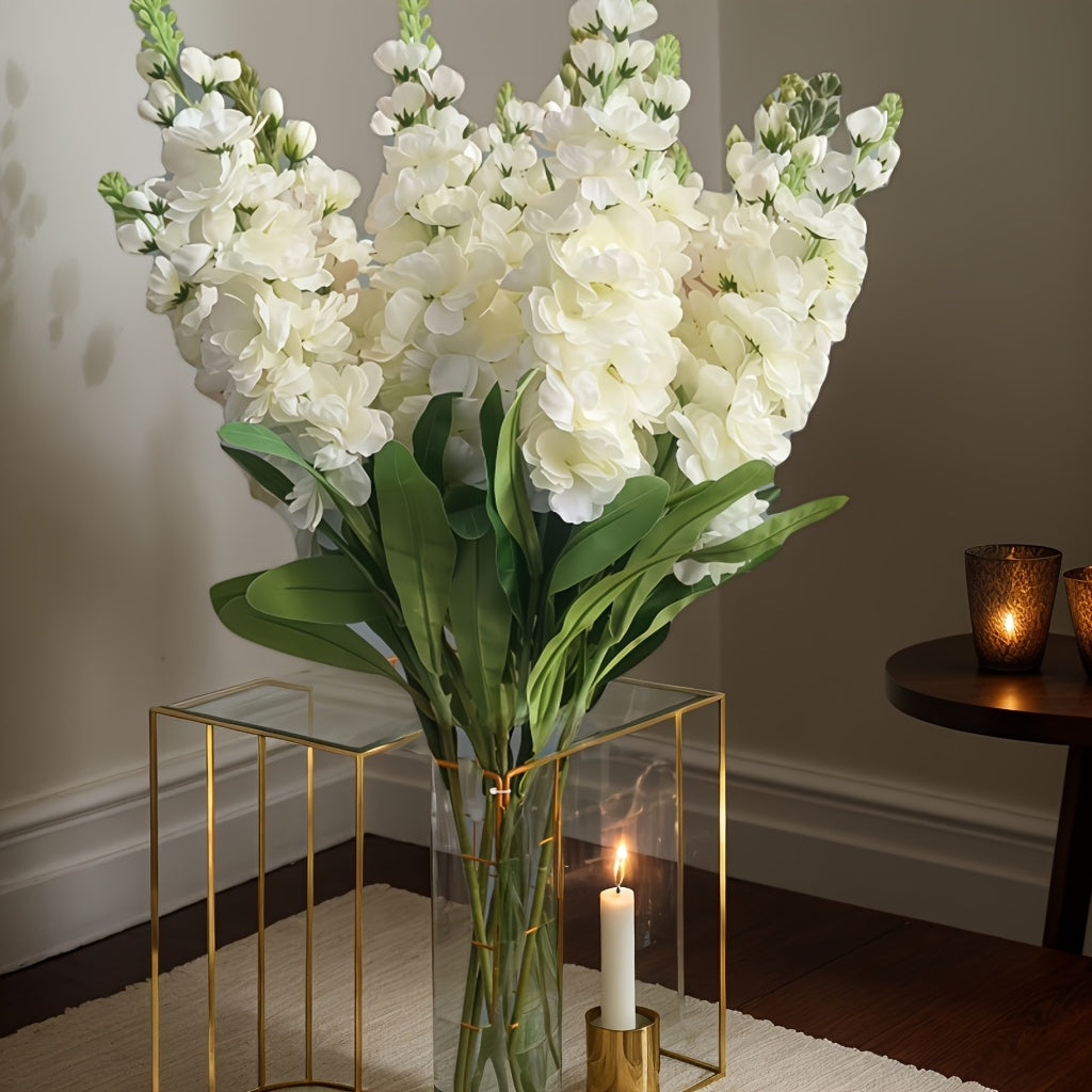 4pcs of Outdoor Artificial Delphinium Flowers | Tall And Realistic Wedding Decoration | Suitable for Various Settings