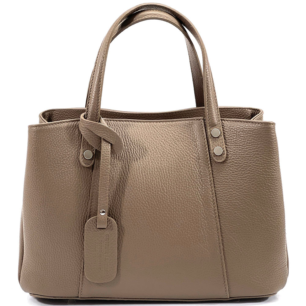 Donatella leather Handbag - Made In Italy