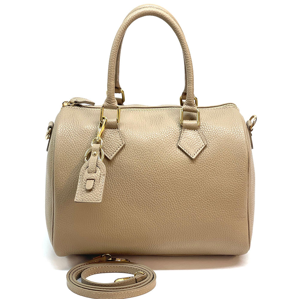 Erminia GM cow leather handbag - Made In Italy