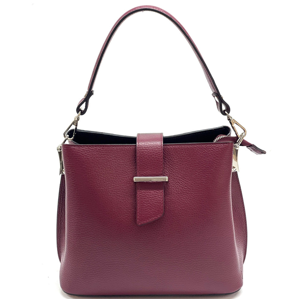 Kristen leather shoulder bag - Made In Italy